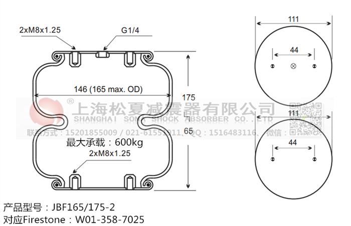 JBF165/175-2橡膠<a href='http://freeinteriorimages.com/' target='_blank'><u>空氣彈簧</u></a>